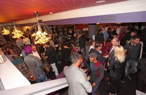 View of the bar from the Left Gallery on the launch night