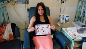 Lisa at her final chemotherapy session