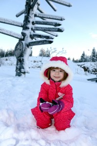 A Wish child enjoying the snow in Lapland