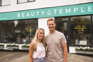 RS Lucy and Martin Goodwin outside the Beauty Temple in Mapperley
