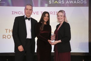 STARS Inclusive Tourism Award 2018 l-r Paul Southby from Marketing  NG, Gurpreet Bains and Emily Malen from TRCH Nottm
