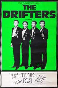The Drifters poster TR Nottm 1986