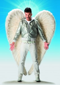 Peter Andre as Teen Angel in Grease  (blue) credit Hugo  Glendinning