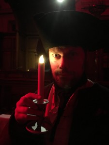 Stephen with candle Crime Club image